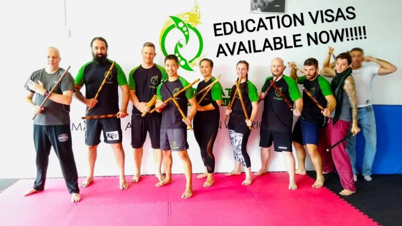 CMLocals Chiang Mai Locals Emergency Self-Defence ED Visa group of students in class at training facility